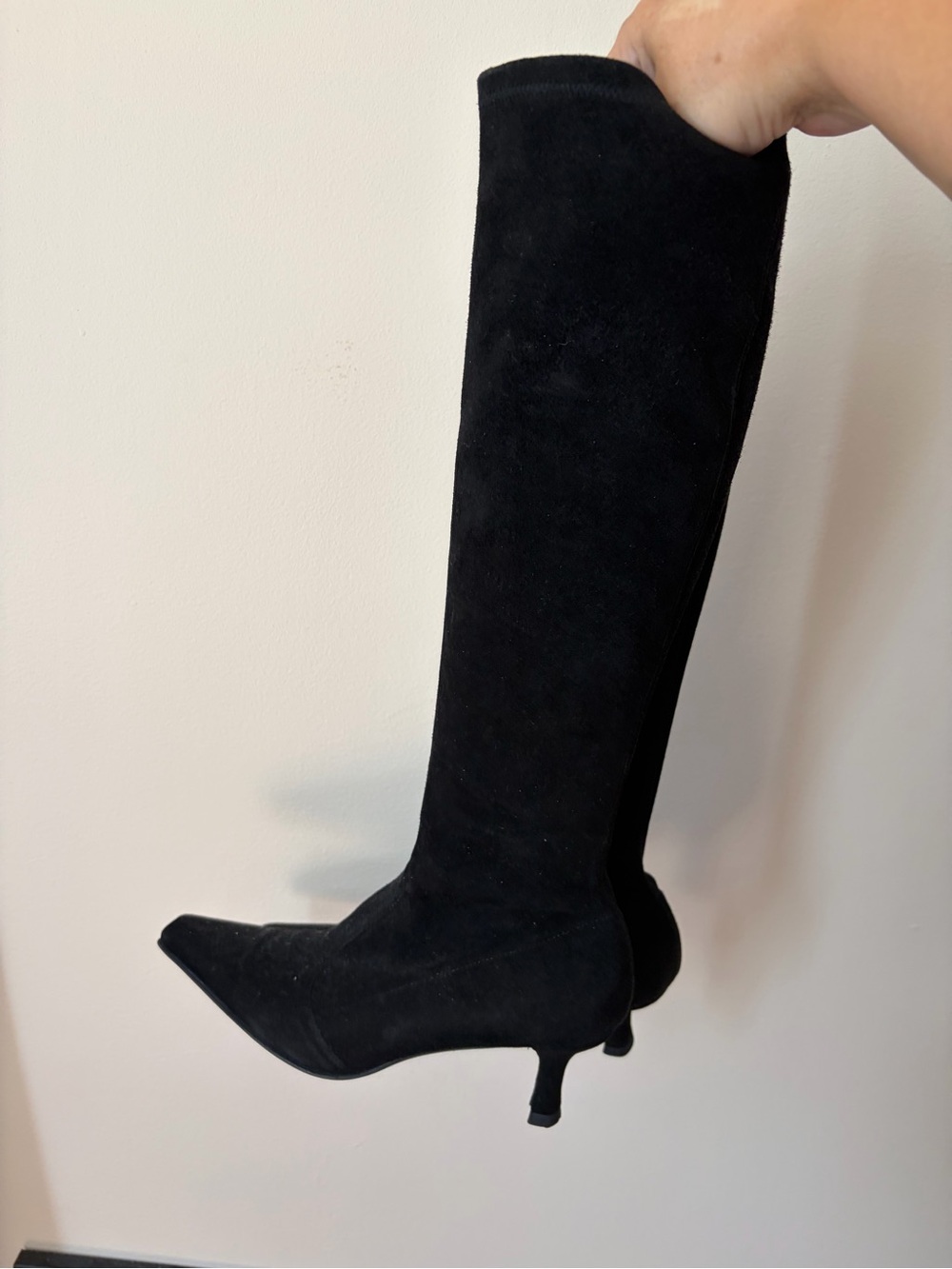 Stuart Weitzman - Classic Black Knee-High Suede Boots size 5-5.5